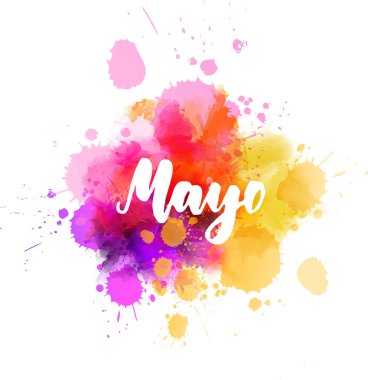 Mayonez - suluboya sıçraması üzerine el yazısı