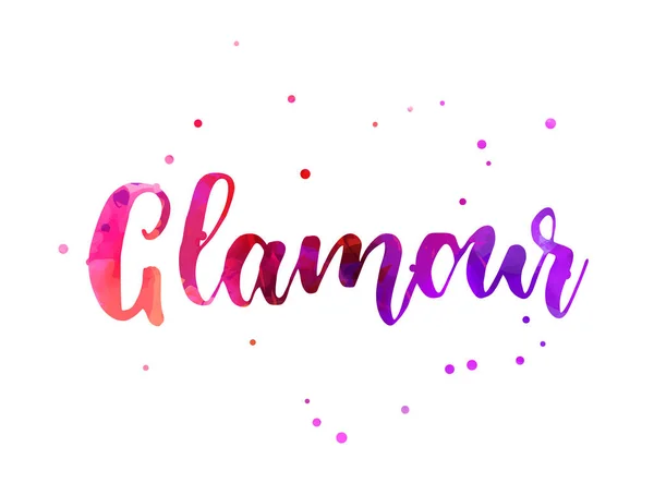 Glamour - handskrivna akvarellbokstäver — Stock vektor