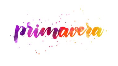 Primavera - suluboya harfler