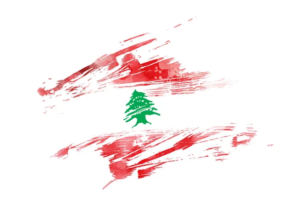 Libanon grunflagga — Stock vektor
