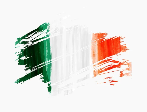Bendera Irlandia cat air abstrak - Stok Vektor