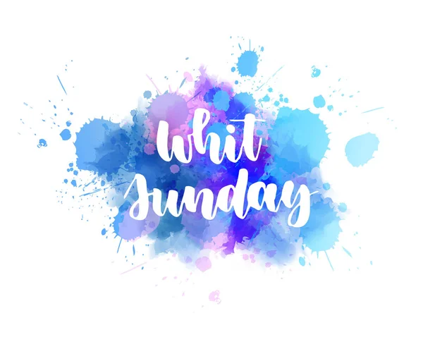 Whit Sunday - napis na akwareli — Wektor stockowy