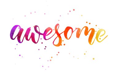 Awesome - motivational lettering