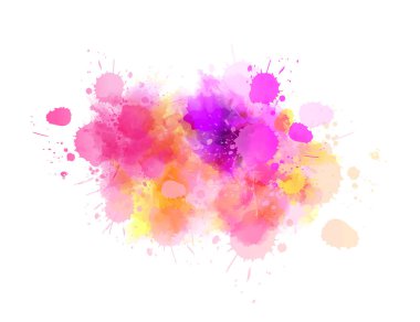 Çok renkli sıçrama suluboya leke