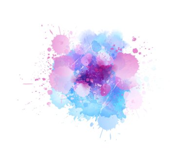 Çok renkli sıçrama suluboya leke