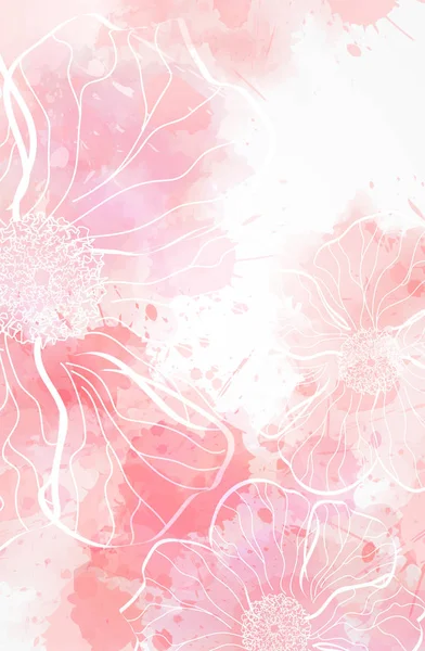 Abstrakter Hintergrund mit floralem Dekor — Stockvektor
