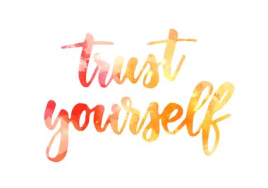 El yazısıyla modern suluboya yazı 