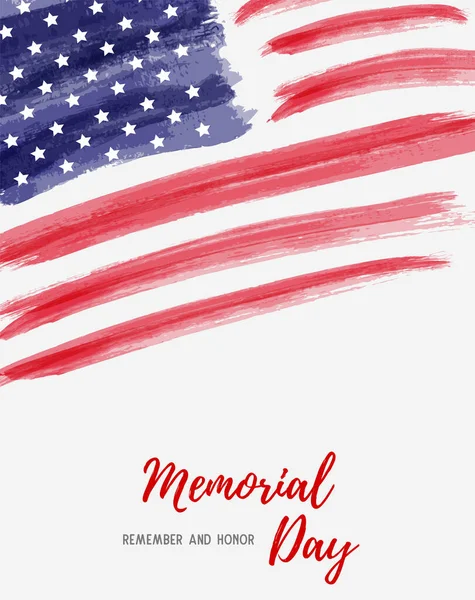 Usa Memorial Day Background Abstract Grunge Brushed Flag United States Royalty Free Stock Vectors