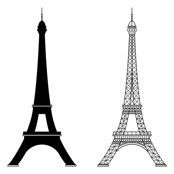 Torre Eiffel ilustración vectorial aislada — Archivo Imágenes Vectoriales