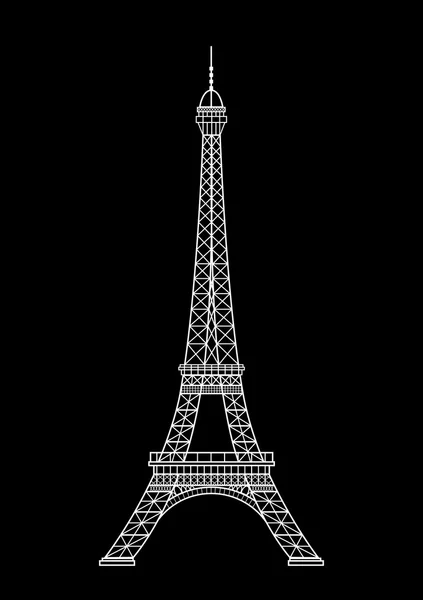 Torre Eiffel ilustración vectorial aislada — Archivo Imágenes Vectoriales
