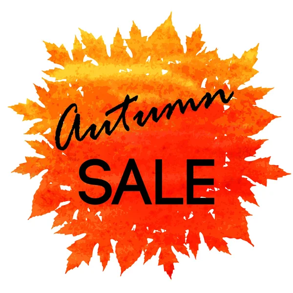 Sconto autunnale. Foglie di caduta vettoriale . — Vettoriale Stock