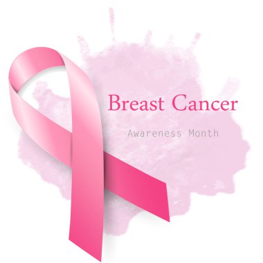 Göğüs kanseri farkındalığı ayı pembe kurdele