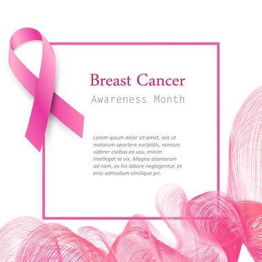 Göğüs kanseri farkındalığı ayı pembe kurdele