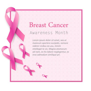 Göğüs kanseri farkındalığı ayı pembe kurdele