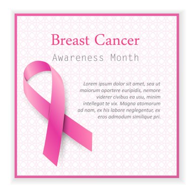 Göğüs kanseri farkındalığı ayı pembe kurdele