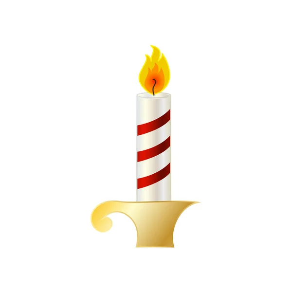 Vánoční svíčka ikona — Stockový vektor