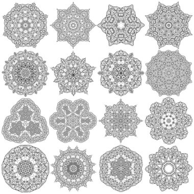 Noel dantel çerçeve çizilmiş, mandala.