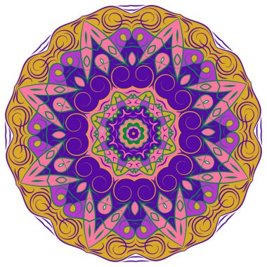 Noel dantel çerçeve çizilmiş, mandala.