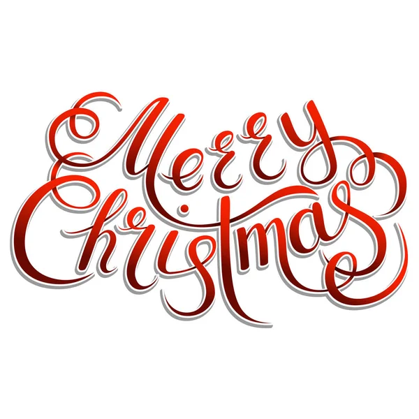 Merry Christmas belettering op een achtergrond. Vectorillustratie. — Stockvector