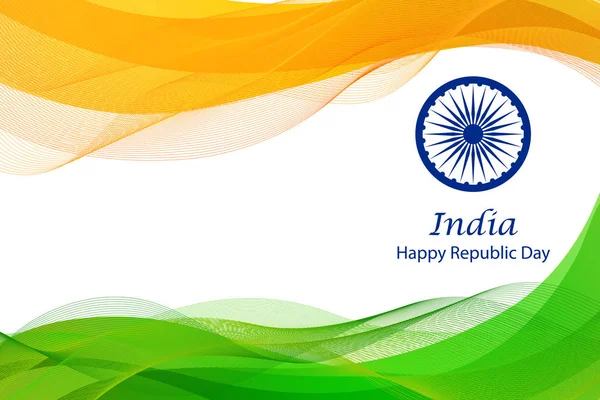Feliz Día de la República de India antecedentes — Vector de stock