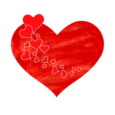 Mutlu Sevgililer günü tebrik kartı kırmızı zemin üzerine yazı