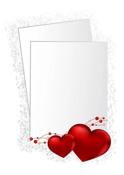 Buon San Valentino Lettering biglietto di auguri su sfondo rosso — Vettoriale Stock
