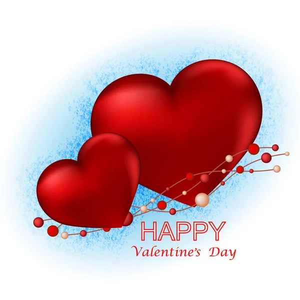 Feliz día de San Valentín Carta Tarjeta de felicitación sobre fondo rojo — Archivo Imágenes Vectoriales