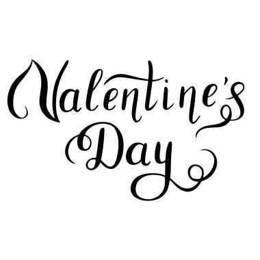 Mutlu Sevgililer günü el yazısıyla yazılmış yazı.