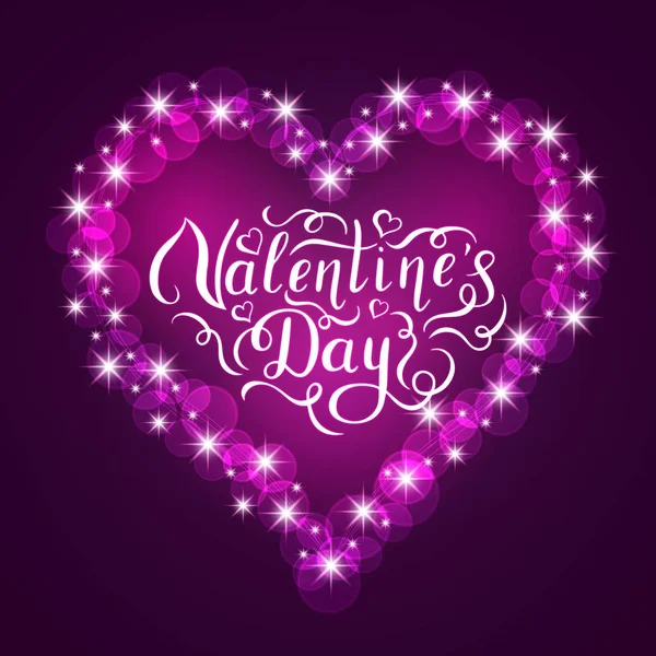 Boldog Valentin-napot kézírásos betűk. — Stock Vector