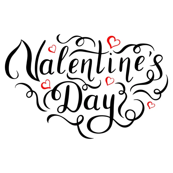 Feliz día de San Valentín escrito a mano . — Vector de stock