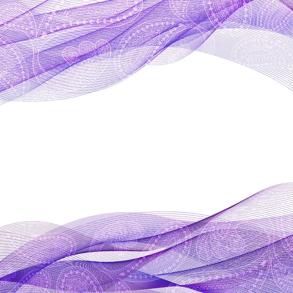 Fundo abstrato, roxo transparente linha ondulada brochuras, site, design de folheto. onda de fumo . —  Vetores de Stock