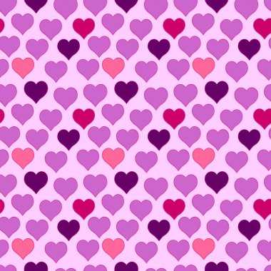 Sevgililer günü bir arka plan üzerinde kırmızı kalplerin seamless modeli