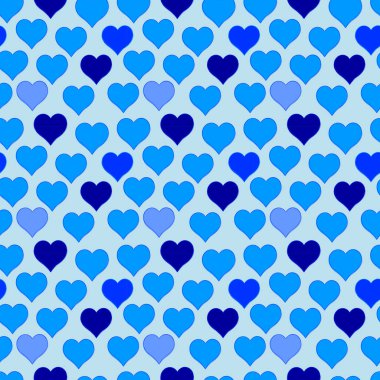 Sevgililer günü bir arka plan üzerinde kırmızı kalplerin seamless modeli