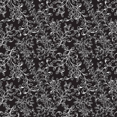 Dikişsiz desen dalları ve yaprakları oluşan.