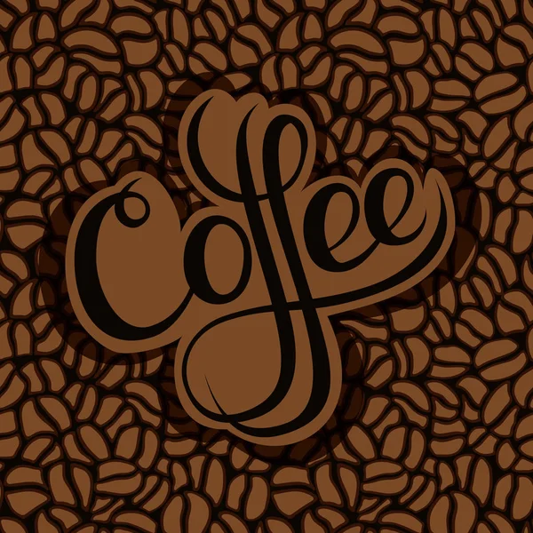 Braun strukturierten Hintergrund mit Kaffeebohnen. — Stockvektor