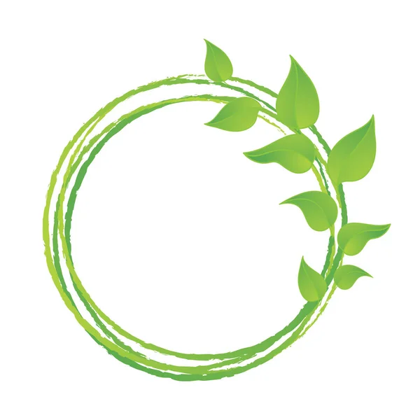 Zielone liście lub projekt graficzny ikona liść — Wektor stockowy