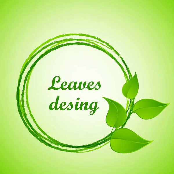 Grüne Blätter oder grafisches Design der Blätter — Stockvektor