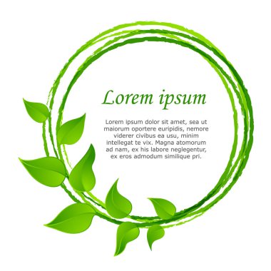 Yeşil yaprakları veya yaprak grafik simge tasarım