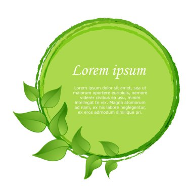Yeşil yaprakları veya yaprak grafik simge tasarım