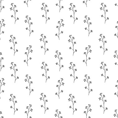 Dikişsiz desen dalları ve yaprakları oluşan.