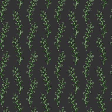 Dikişsiz desen dalları ve yaprakları oluşan.