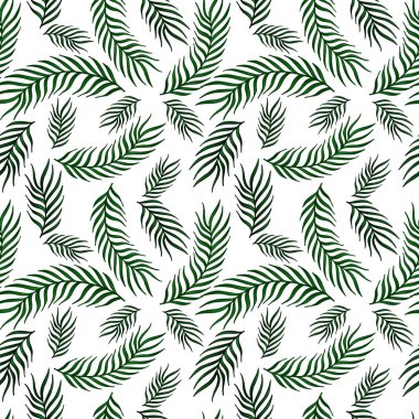 Palmiye yaprakları ile Seamless egzotik modeli .