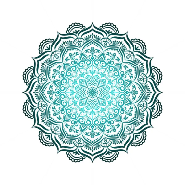 Handgezeichneter Spitzenrahmen, Mandala. — Stockvektor