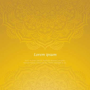 Dantel çizilmiş çerçeve, mandala.