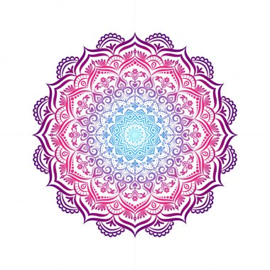 Dantel çizilmiş çerçeve, mandala.