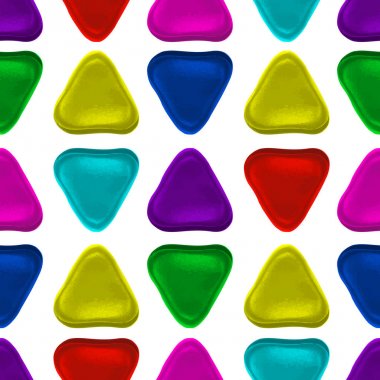 Geometrik şekiller topraktan yapılmış sorunsuz vektör desen.