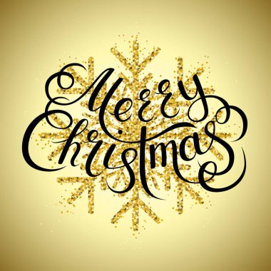 Altın glitter muhteşem kar tanesi. Lüks Noel tasarım öğesi altın glitter kar tanesi, altın toz ve pırıltılar.