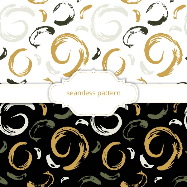 Vector seamless pattern. Abstract background with brush strokes. — Stock Vector