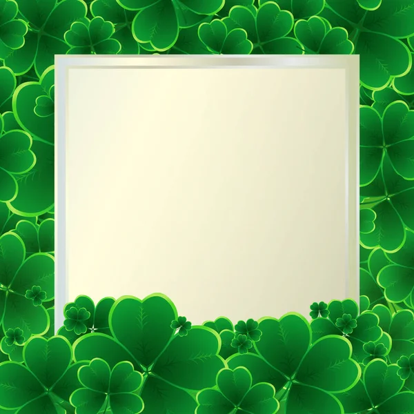 Vector glad Saint Patricks Day bakgrund med klöver — Stock vektor