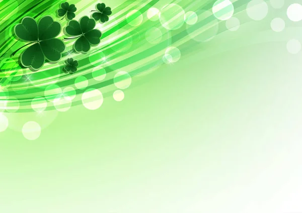 Vector Happy Saint Patricks Day Background with clover — Stock Vector